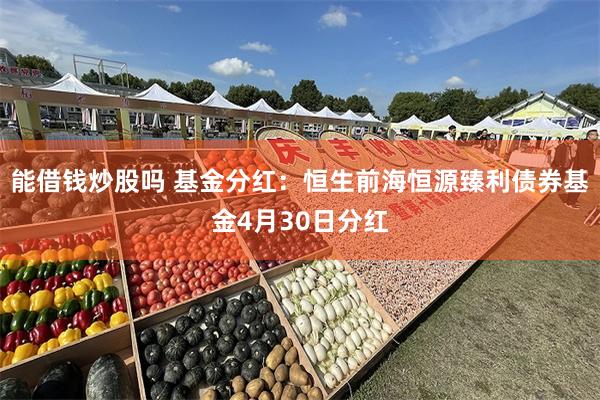 能借钱炒股吗 基金分红：恒生前海恒源臻利债券基金4月30日分红