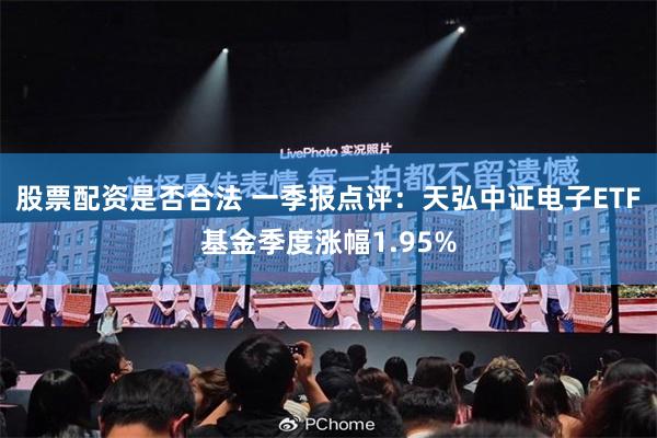 股票配资是否合法 一季报点评：天弘中证电子ETF基金季度涨幅1.95%