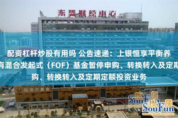 配资杠杆炒股有用吗 公告速递：上银恒享平衡养老目标三年持有混合发起式（FOF）基金暂停申购、转换转入及定期定额投资业务